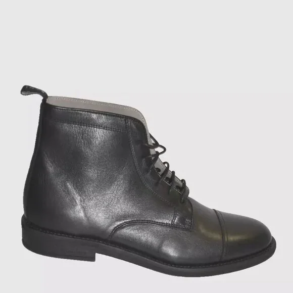 AllSaints Harland Men\'s 12 Chukka Boots Black Leather Cap Toe Lace-Up Boots All Saints | Shoes | Allsaints Harland Leather Cap Toe Boots  main image 2